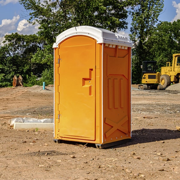 how often are the portable restrooms cleaned and serviced during a rental period in Fairfield